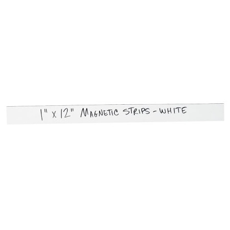 Bsc Preferred 1 x 12'' White Warehouse Labels - Magnetic Strips, 25PK LH175